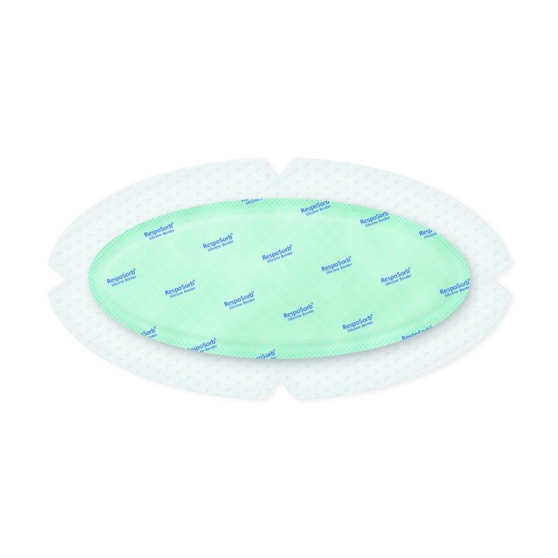 Pansement RespoSorb® Silicone Border Oval 12x23 cm - Bte 10
