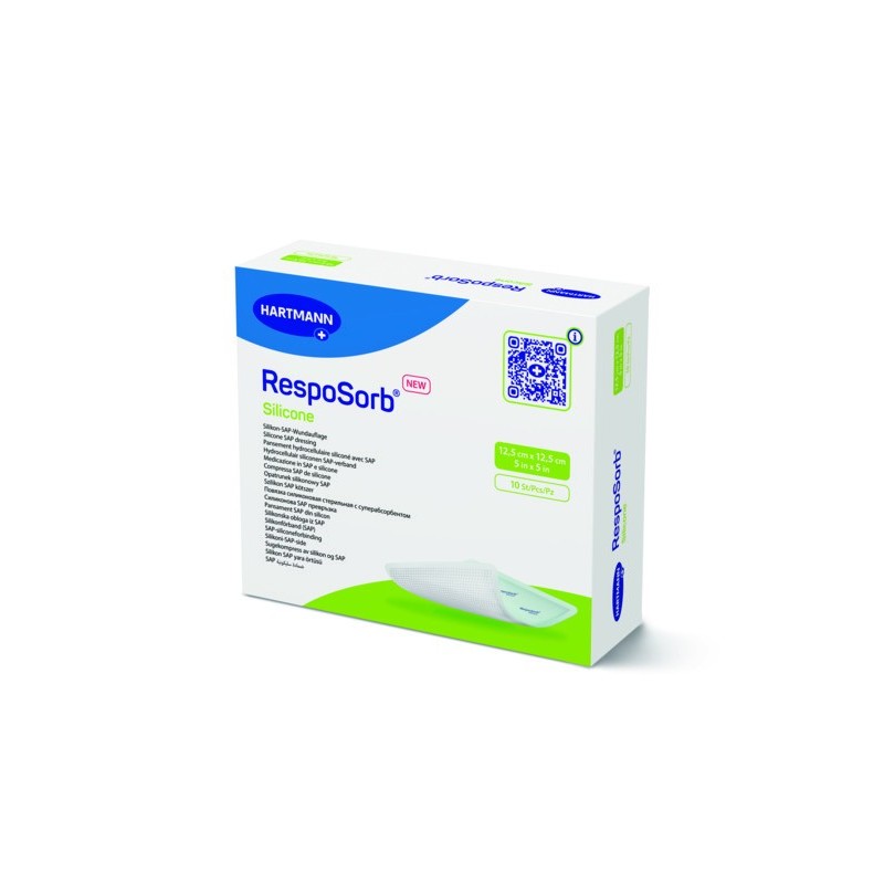 Pansement RespoSorb® Silicone 12,5x12,5 - Bte 10