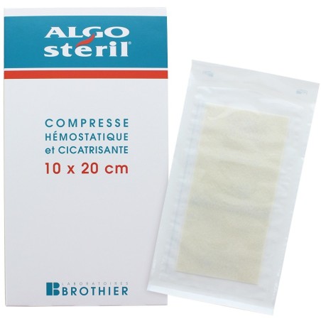 Algostéril 10x20cm, boîte de 16 compresses