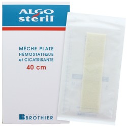 Algostéril mèche plate 5x40cm, boîte de 10 mèches