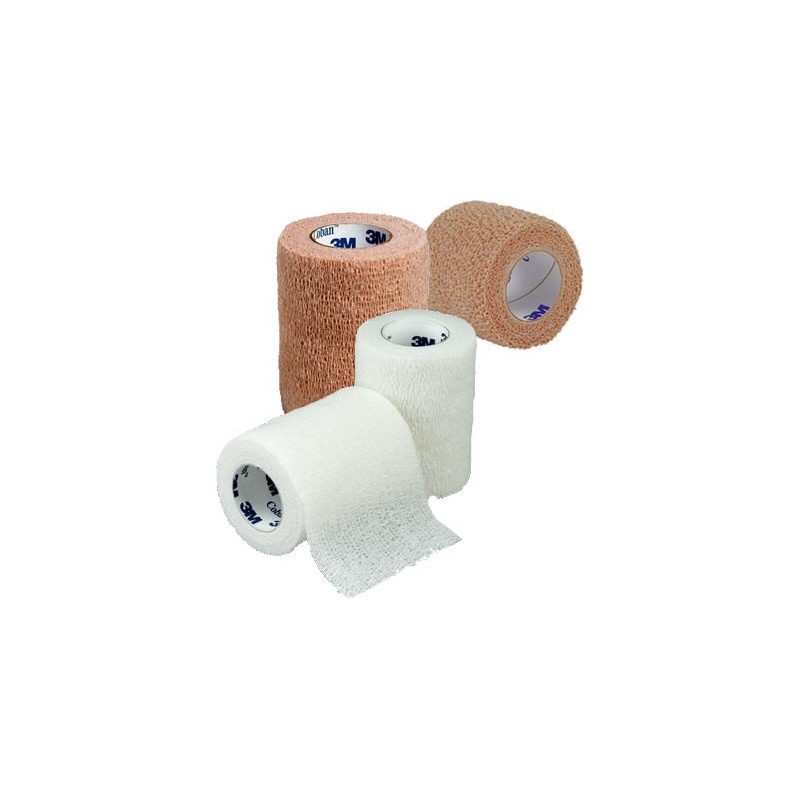3M™ Coheban™  - Bleu - 7 cm x 3 m - Bande de contention cohésive élastique - - - 1 boite de 6