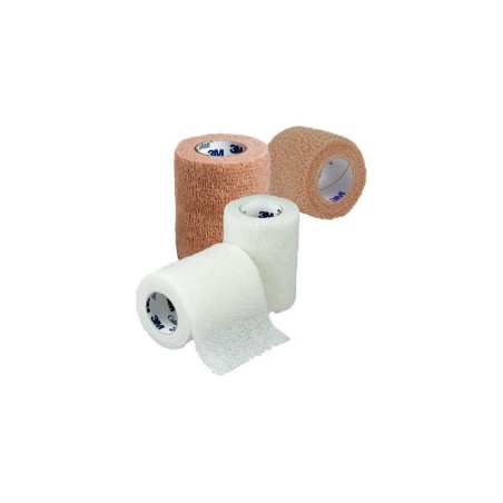 3M™ Coheban™  - Blanc - 7 cm x 3 m - Bande de contention cohésive élastique - - - 1 boite de 6
