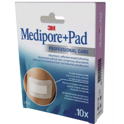 3M™ Medipore™ + Pad  - 10 cm x 15 cm  - Boîte de 10 pansements