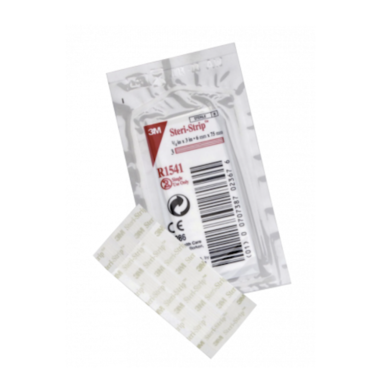 3M™ Steri-Strip™ - 10 bandelettes de 6 mm x 100 mm  - Suture cutanée adhésive stérile - - - 20 pochettes