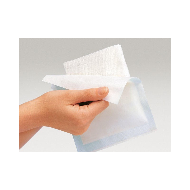 7,5 cm x 7,5 cm  - Compresses non-tissées stériles (sachets de 2) - Boîte de 10 sachets