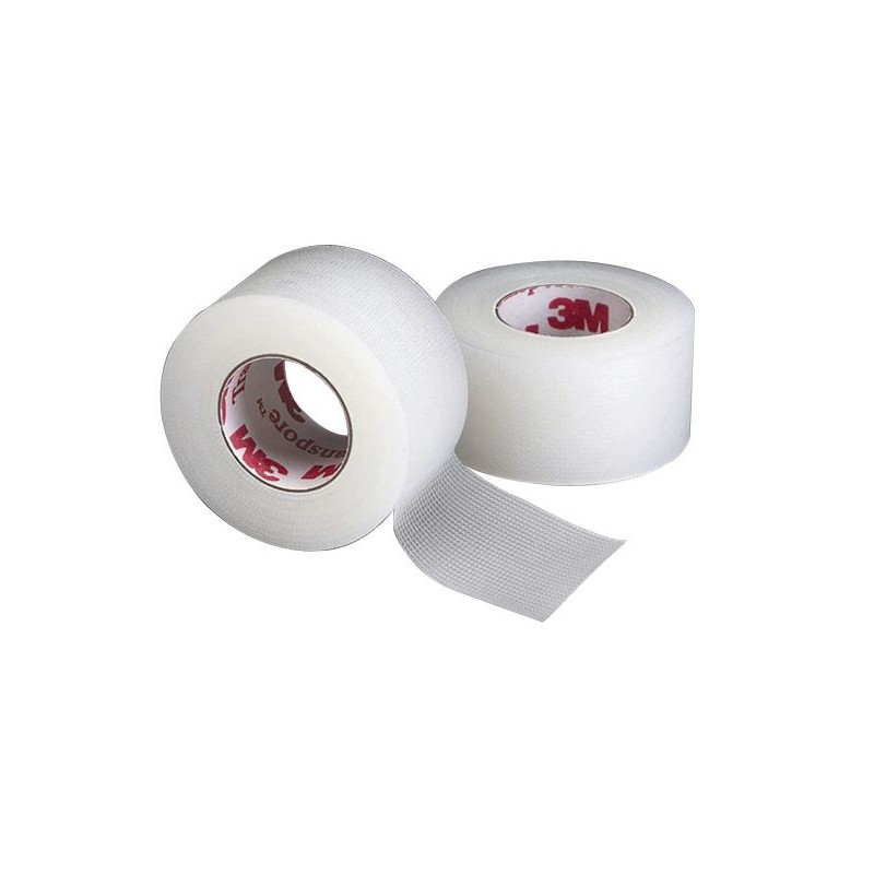 3M™ Transpore™ - 25 mm x 5 m - Sparadrap plastique microperforé - Dévidoir 25 mm - - - Boite de 6 sparadrap