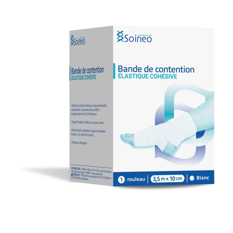 BANDE CONTENTION - 3,5m x 10cm blanc