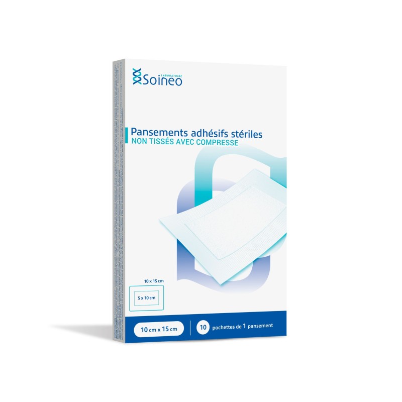 PANSEMENTS ADHESIFS NT STERILES - 10cm x 15cm /10