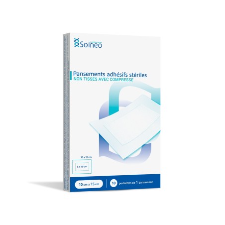 PANSEMENTS ADHESIFS NT STERILES - 10cm x 15cm /10